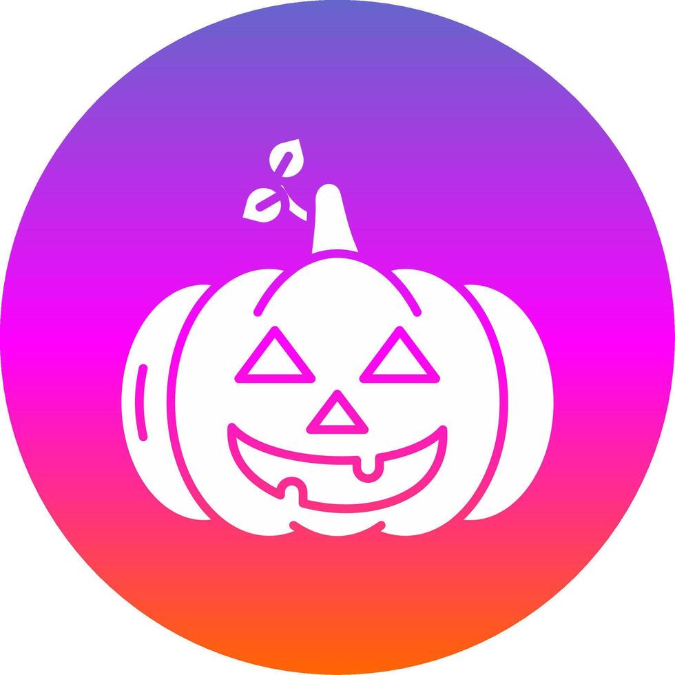 calabaza glifo degradado circulo icono vector