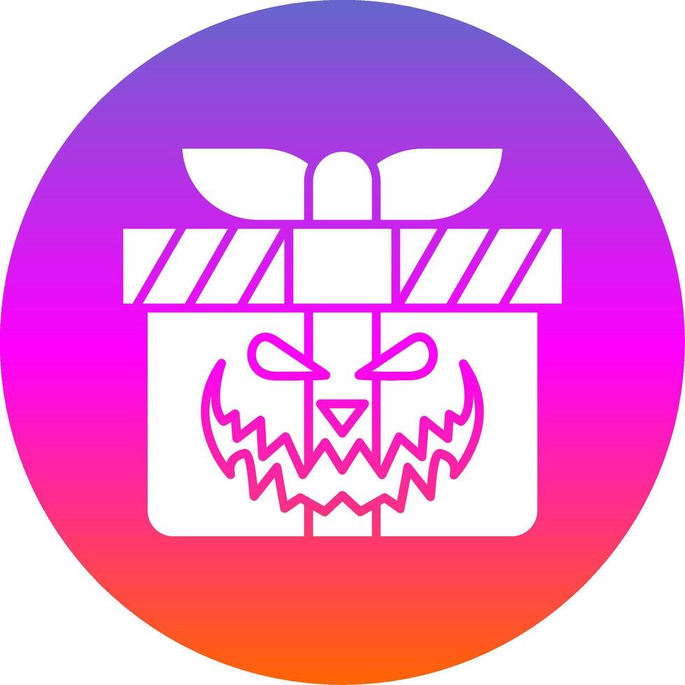 Gift Glyph Gradient Circle Icon vector