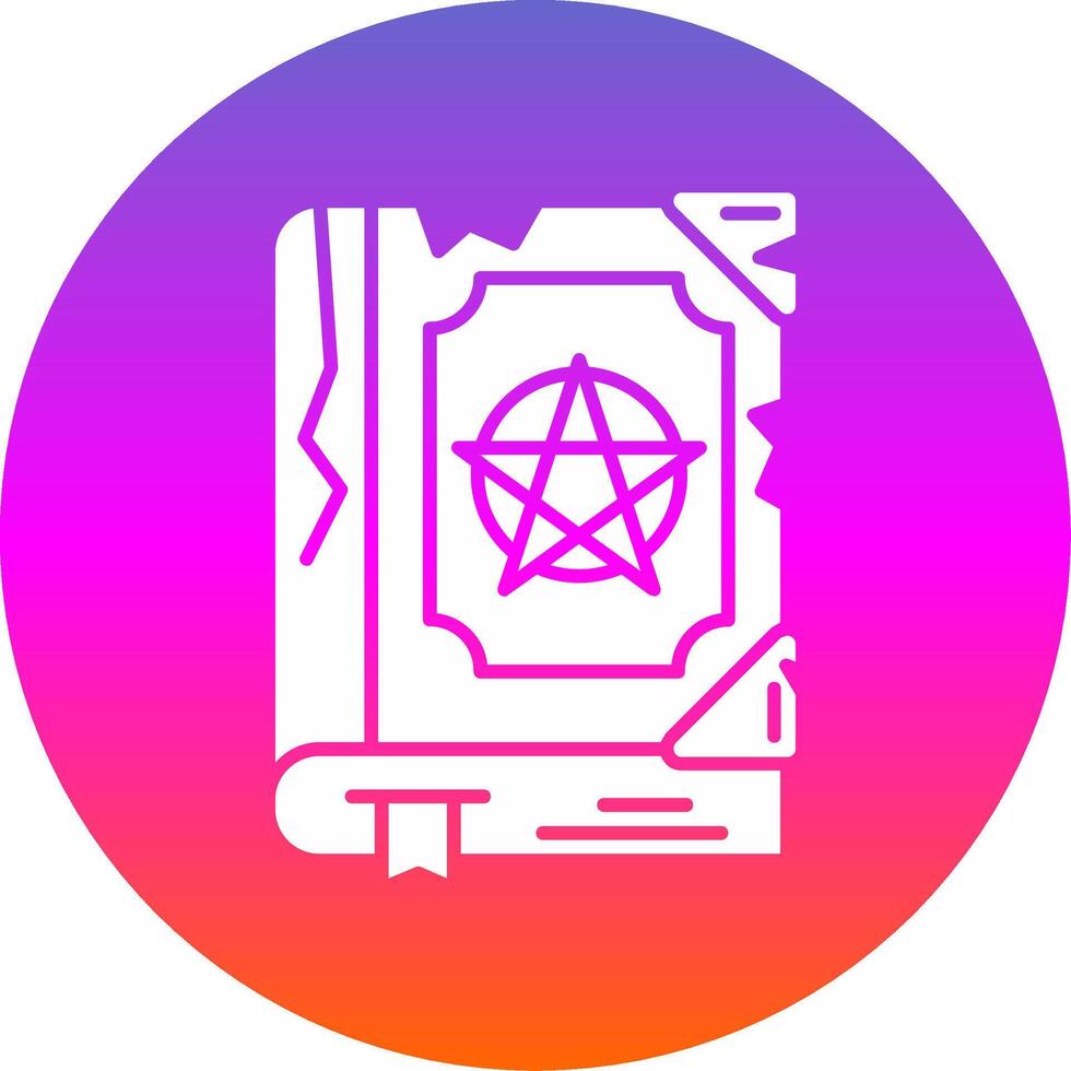 Magic book Glyph Gradient Circle Icon vector