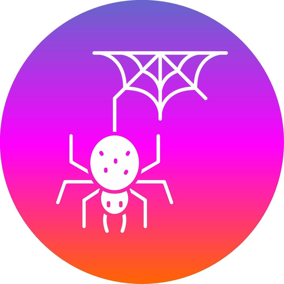 Spider Glyph Gradient Circle Icon vector