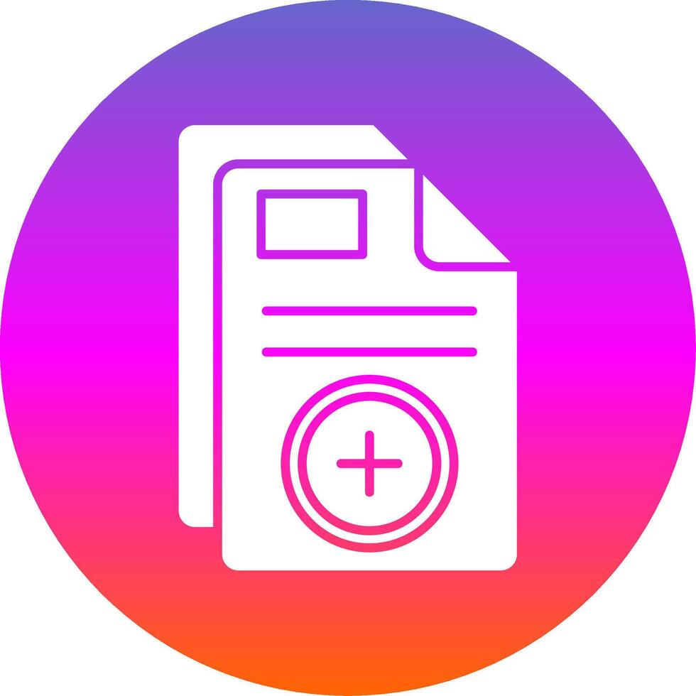 Add Glyph Gradient Circle Icon vector
