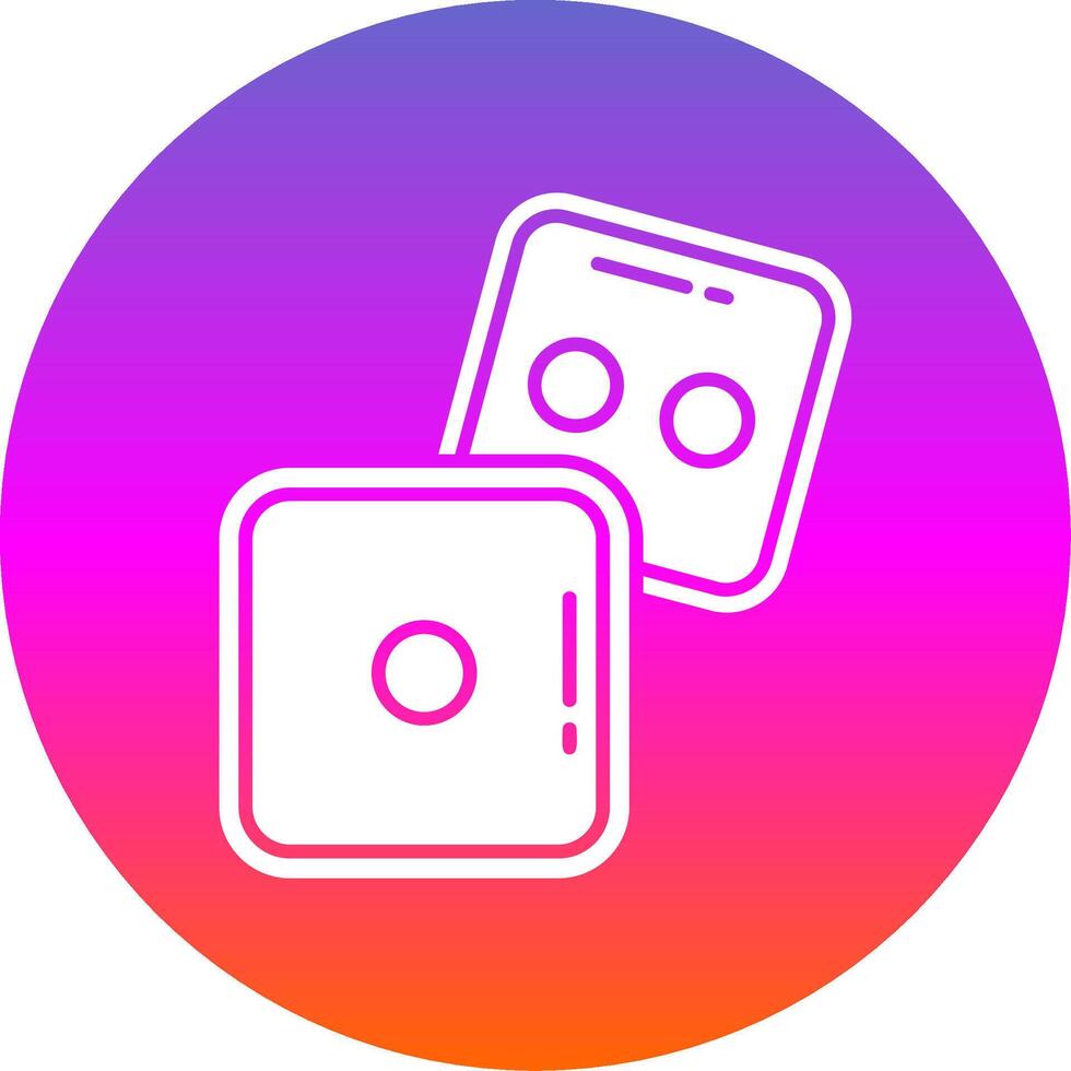 Dice Glyph Gradient Circle Icon vector