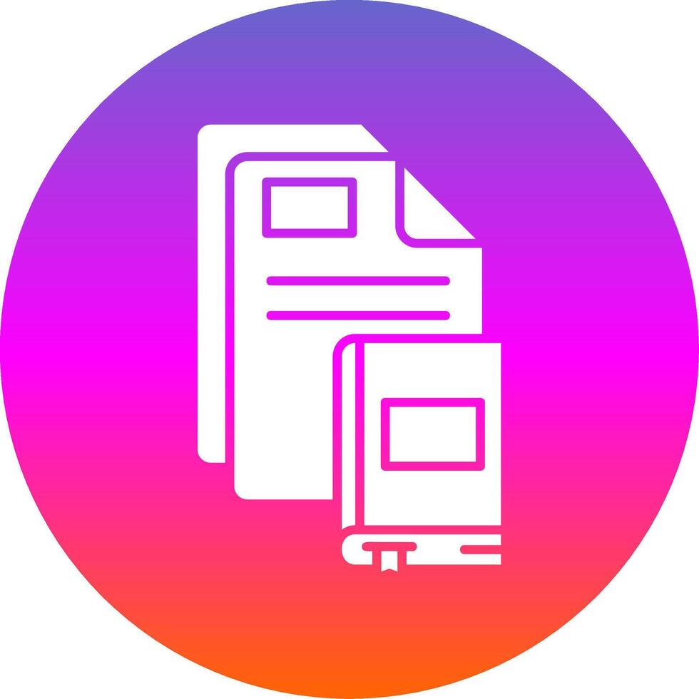 Ebook Glyph Gradient Circle Icon vector