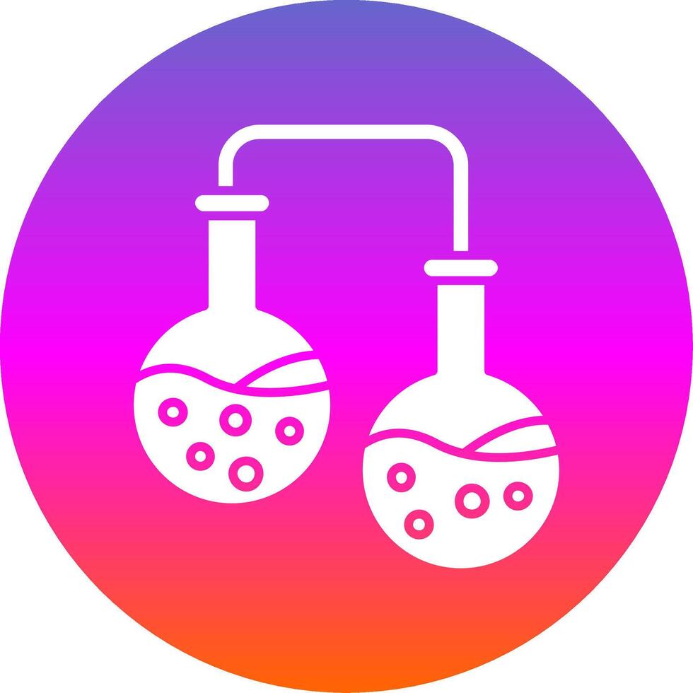 Experiment Glyph Gradient Circle Icon vector