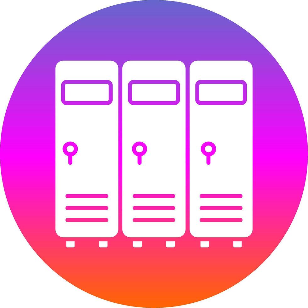 Lockers Glyph Gradient Circle Icon vector