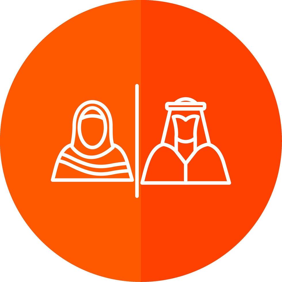 Divorce Line Red Circle Icon vector