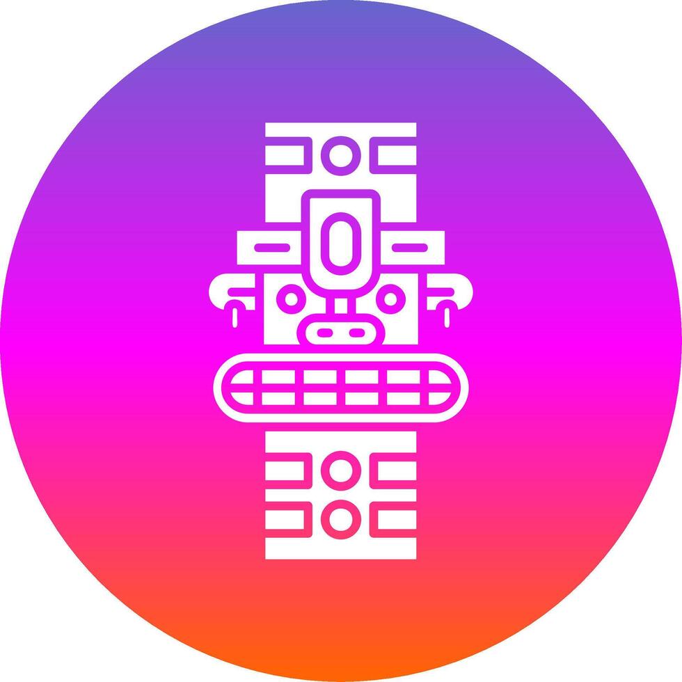 Totem Glyph Gradient Circle Icon vector