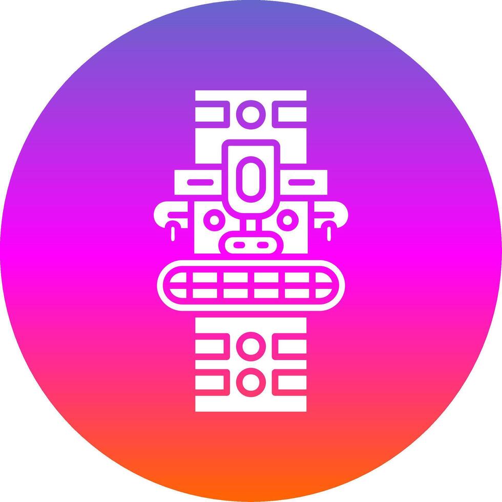 Totem Glyph Gradient Circle Icon vector