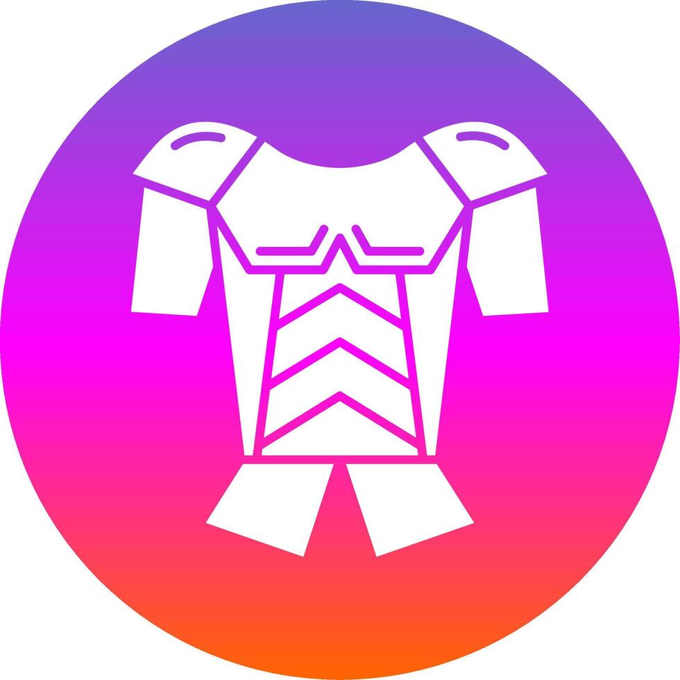 Armor Glyph Gradient Circle Icon vector