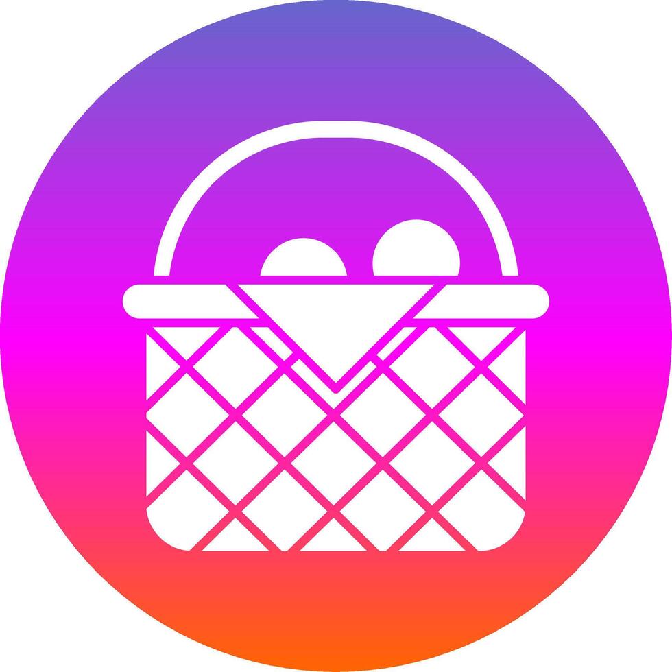 Basket Glyph Gradient Circle Icon vector