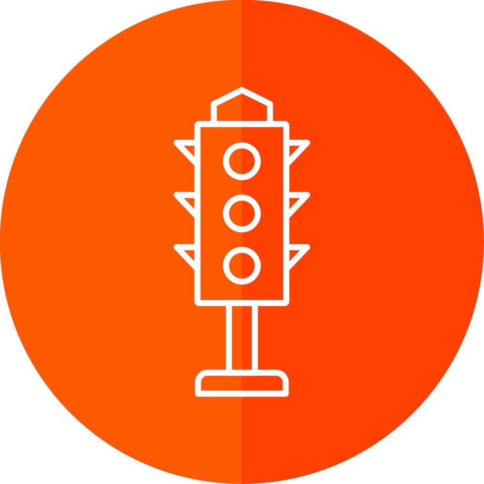 Traffic Lights Line Red Circle Icon vector