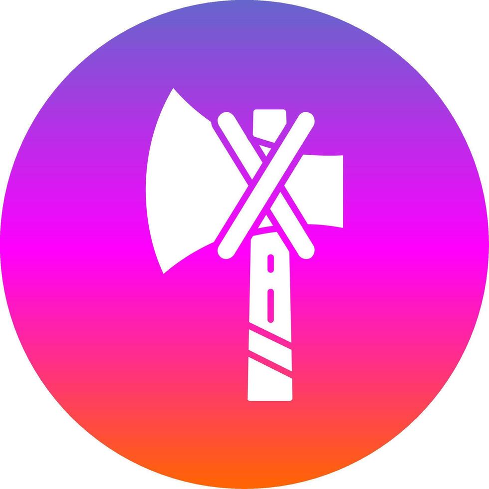 Axe Glyph Gradient Circle Icon vector