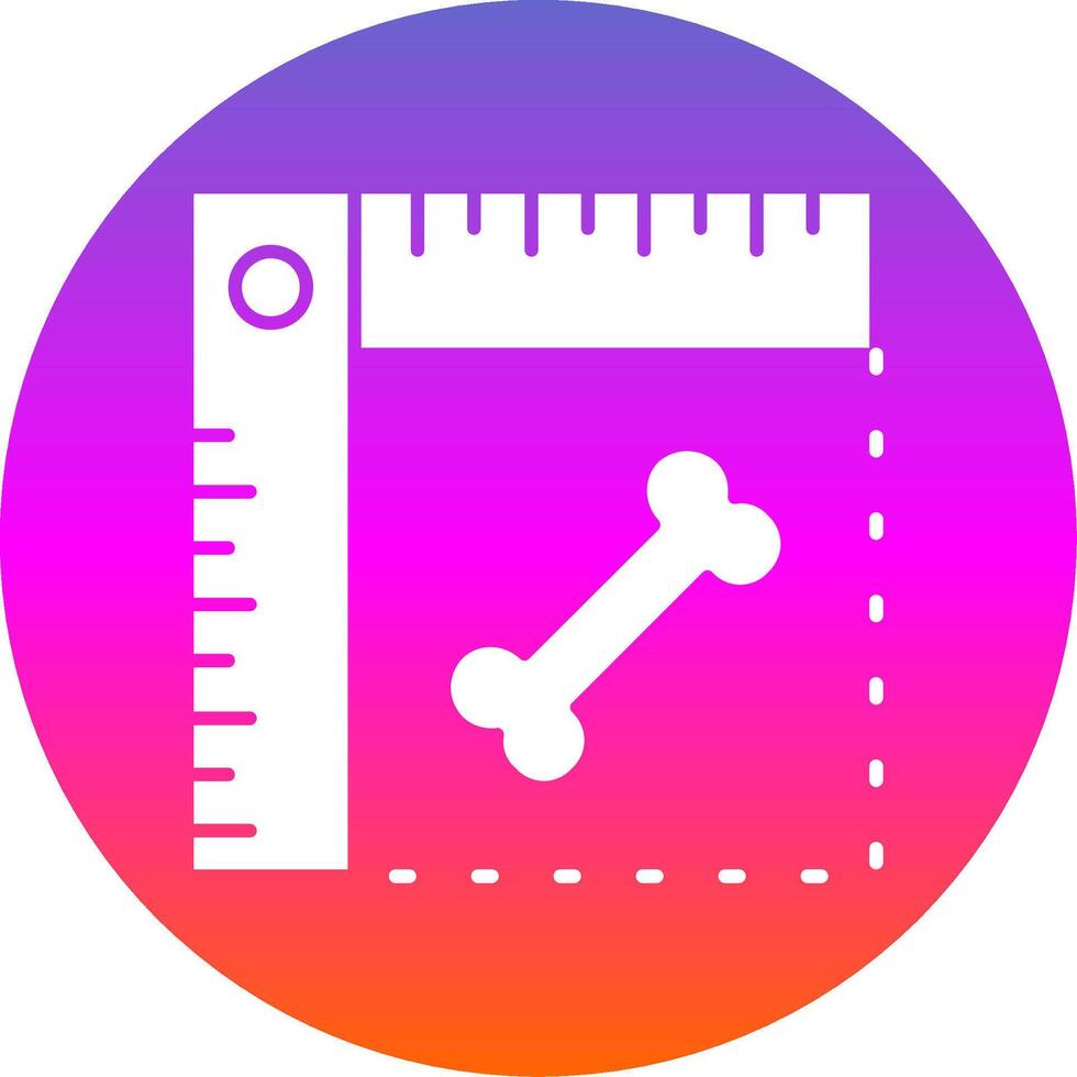 Ruler Glyph Gradient Circle Icon vector