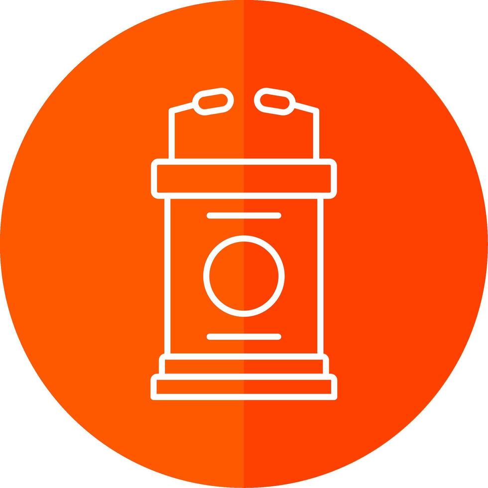 Lectern Line Red Circle Icon vector