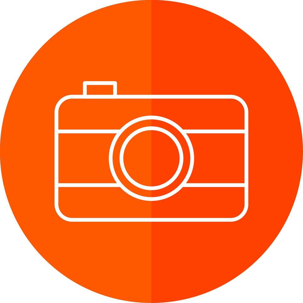 Old Came Line Red Circle Icon vector