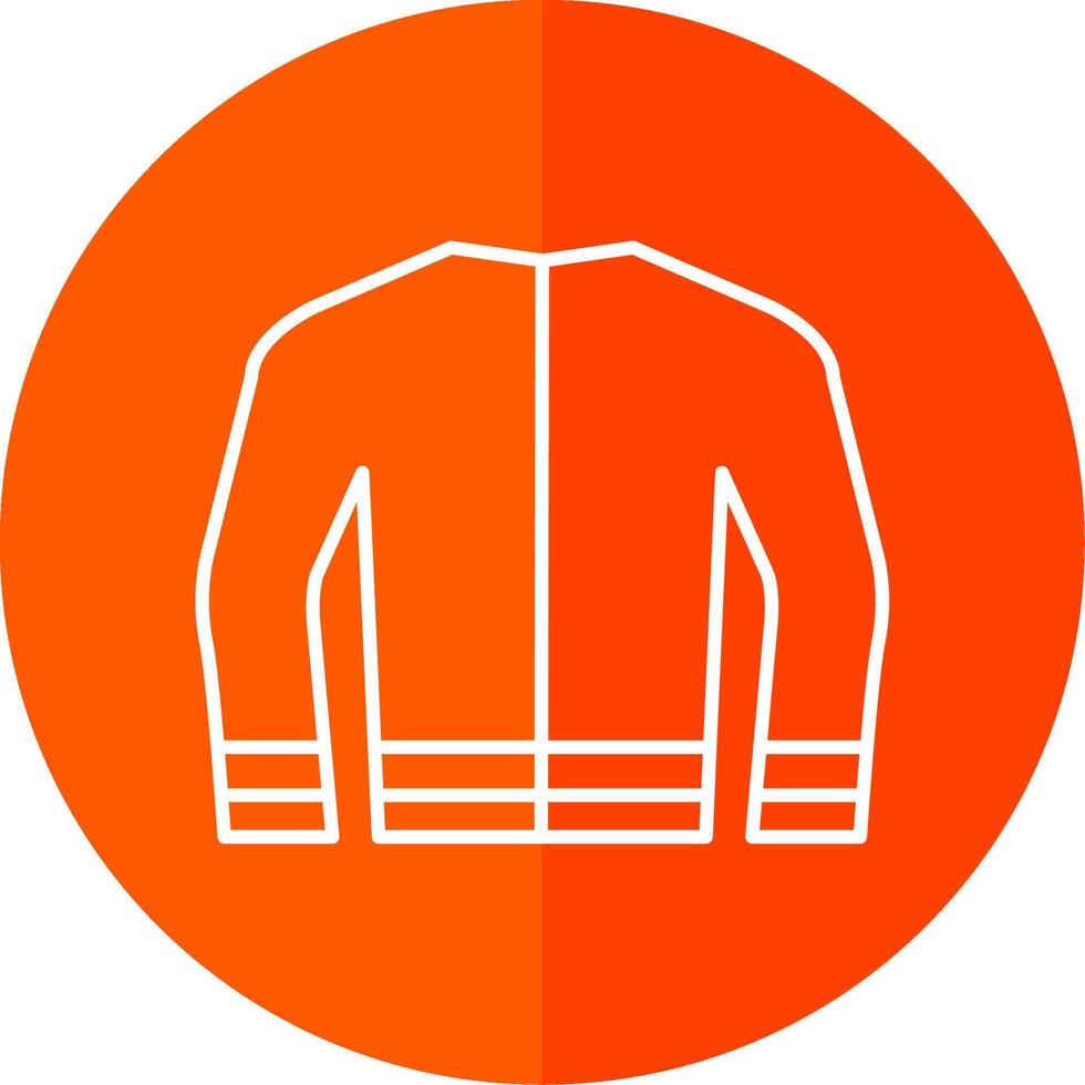 Coat Line Red Circle Icon vector
