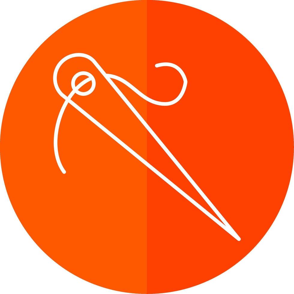 Needle Line Red Circle Icon vector