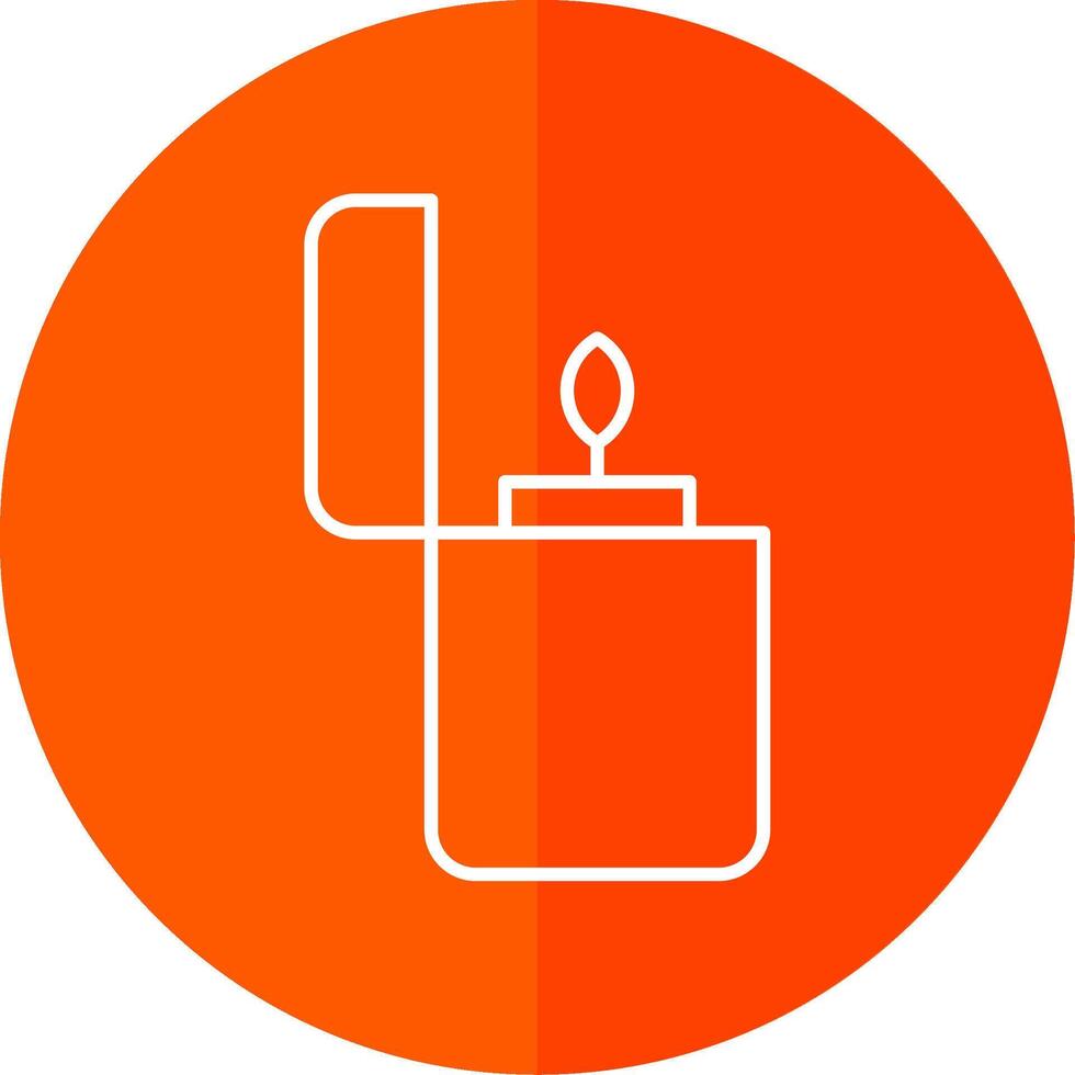 Zippo Line Red Circle Icon vector