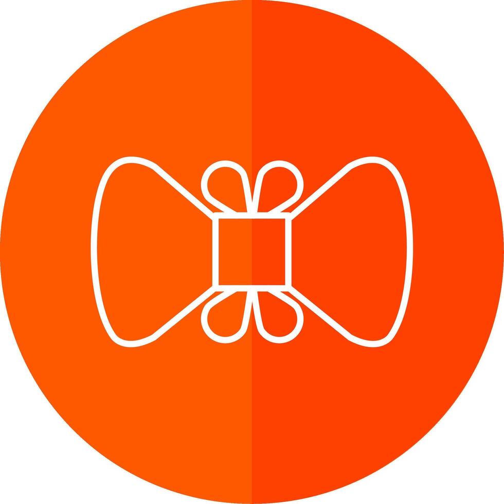 Bowtie Line Red Circle Icon vector
