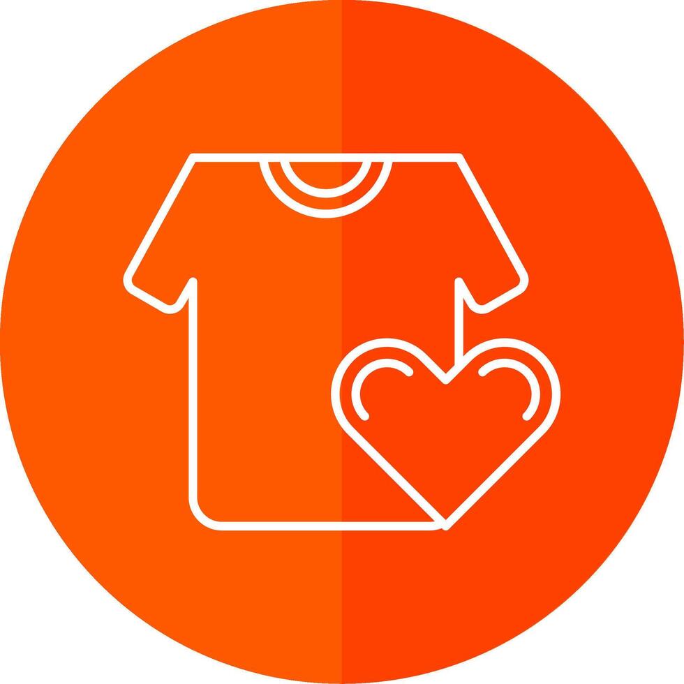 Favorite Line Red Circle Icon vector