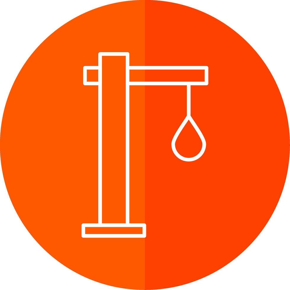 Gallows Line Red Circle Icon vector