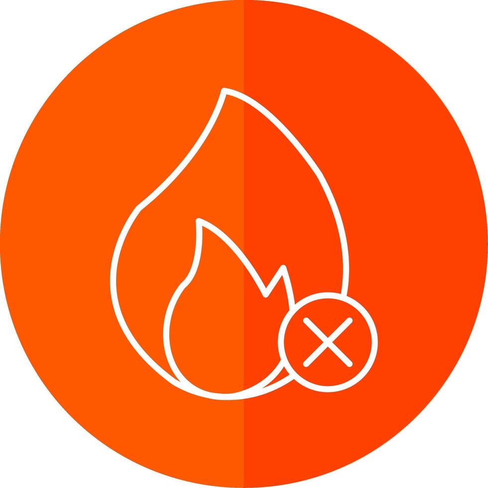 No Fire Line Red Circle Icon vector