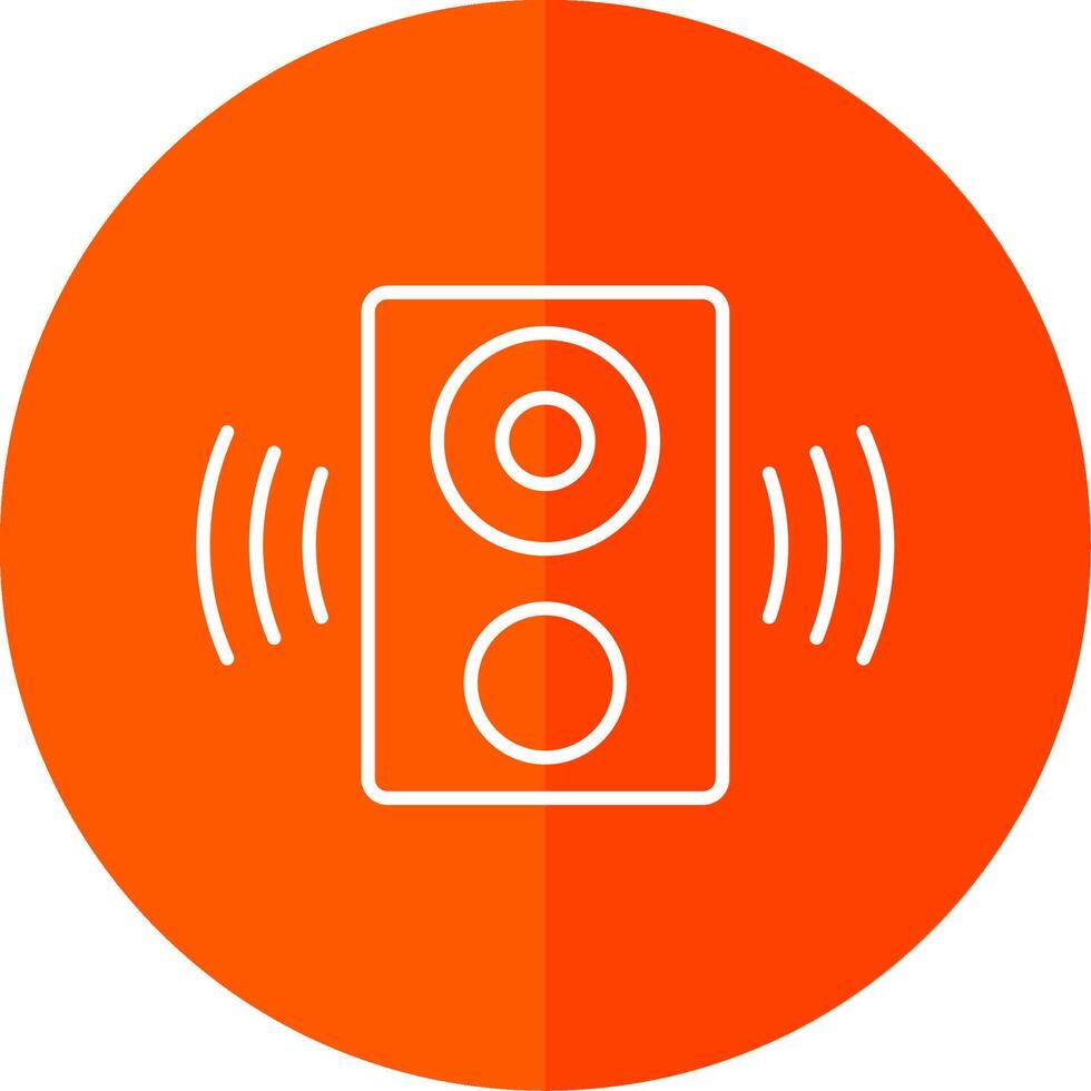 Speaker Line Red Circle Icon vector