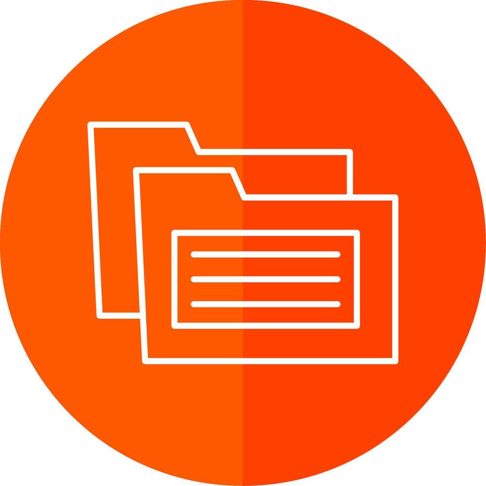 Folder Line Red Circle Icon vector