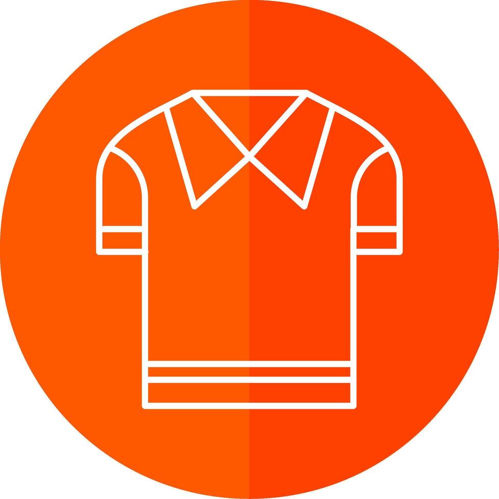 Casual Shirt Line Red Circle Icon vector