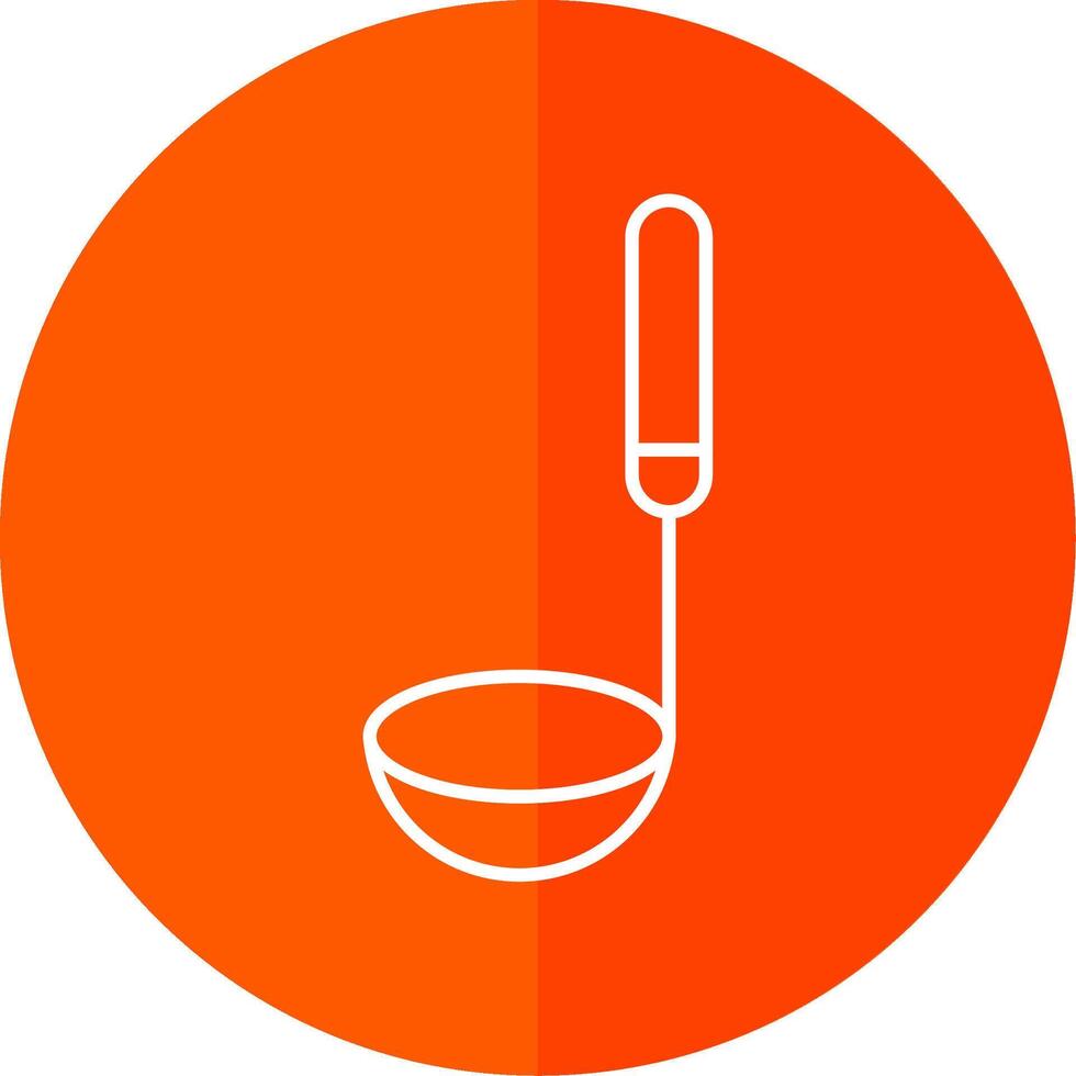 Ladle Line Red Circle Icon vector