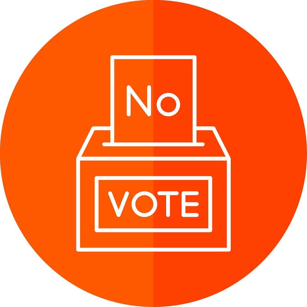 Vote NO Line Red Circle Icon vector