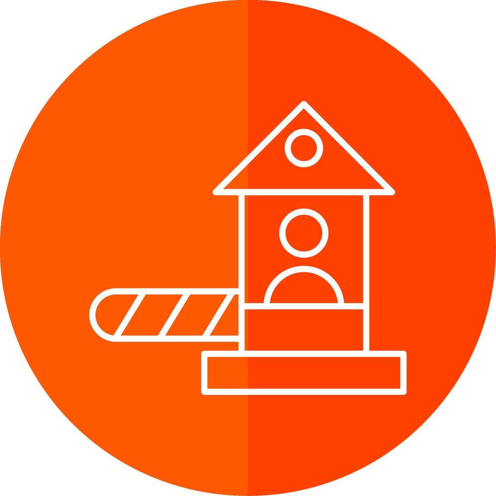 Checkpoint Line Red Circle Icon vector