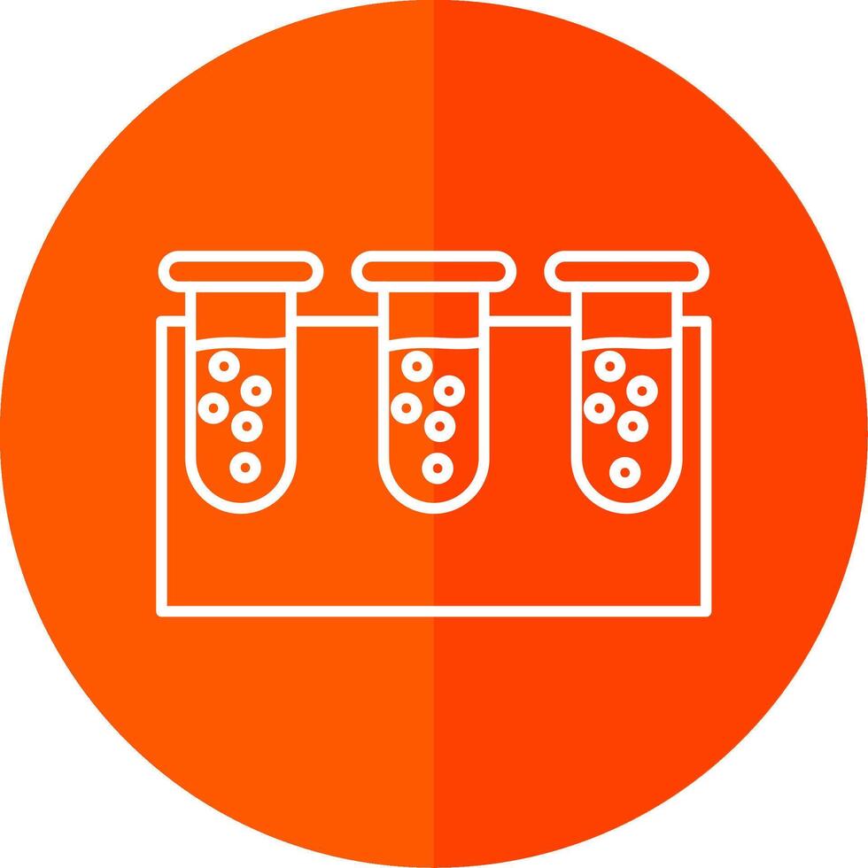 Test tube Line Red Circle Icon vector