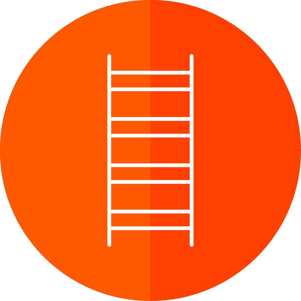 Ladder Line Red Circle Icon vector