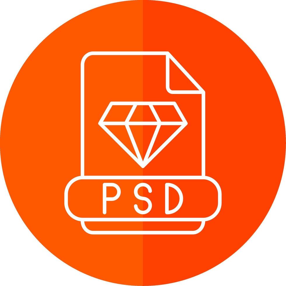 Psd Line Red Circle Icon vector