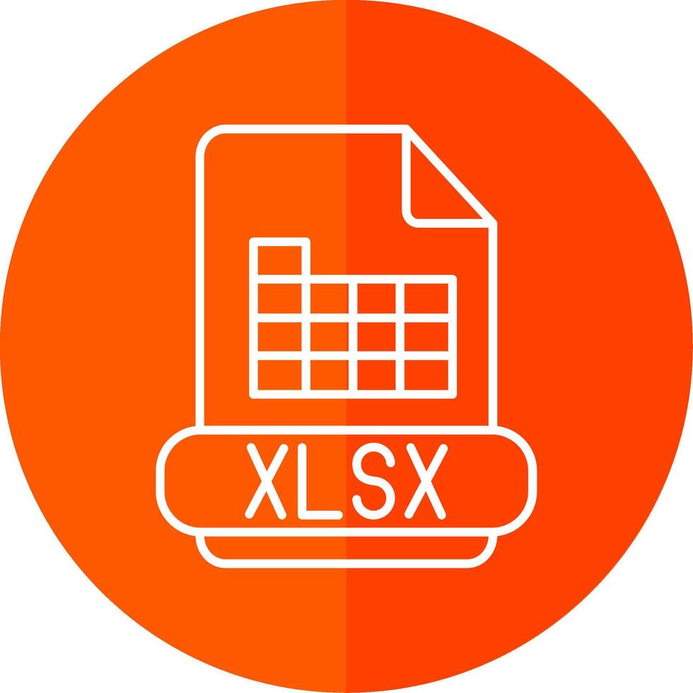 Xlsx Line Red Circle Icon vector