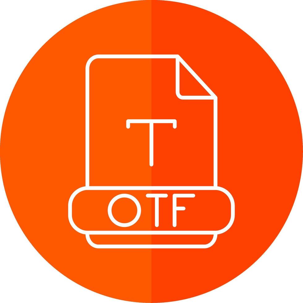 Otf Line Red Circle Icon vector