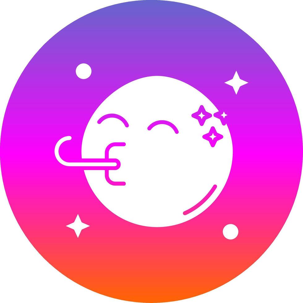 Congratulation Glyph Gradient Circle Icon vector