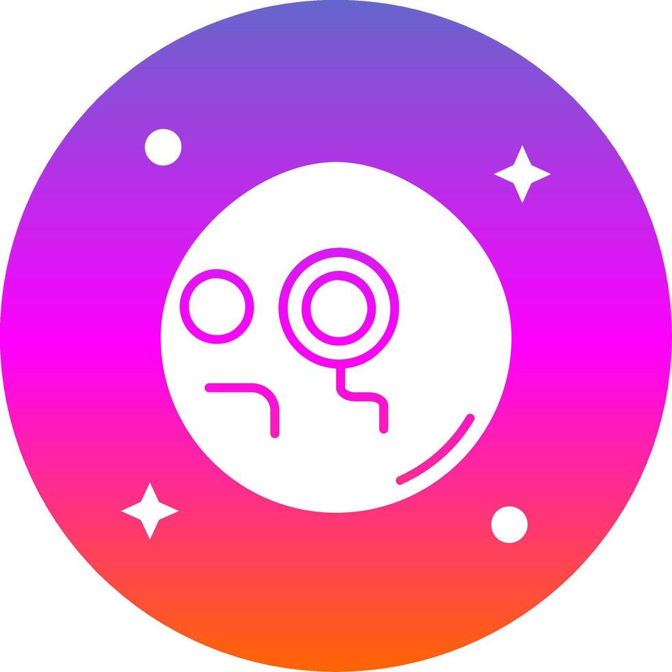 Monocle Glyph Gradient Circle Icon vector