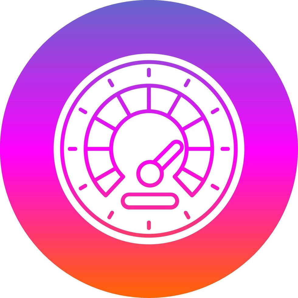 Speedometer Glyph Gradient Circle Icon vector