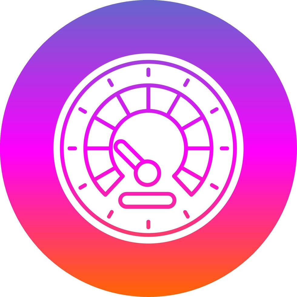 Speedometer Glyph Gradient Circle Icon vector