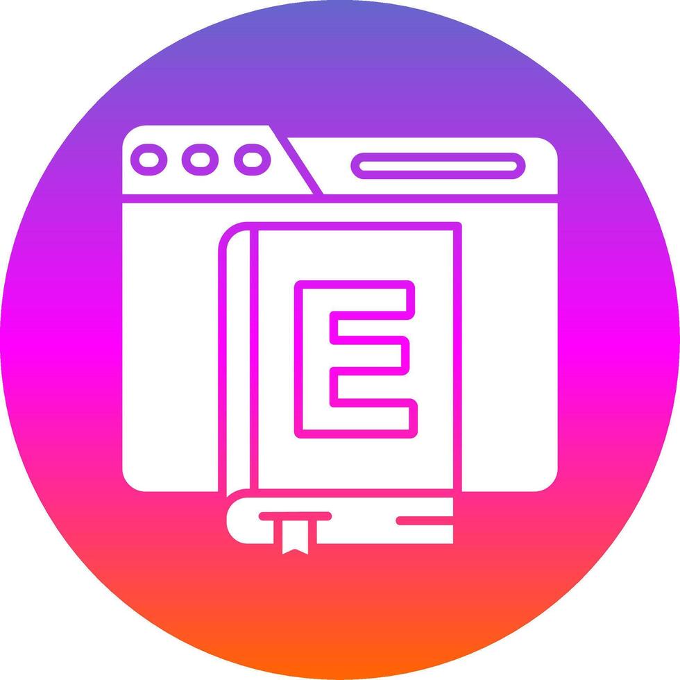 Ebook Glyph Gradient Circle Icon vector
