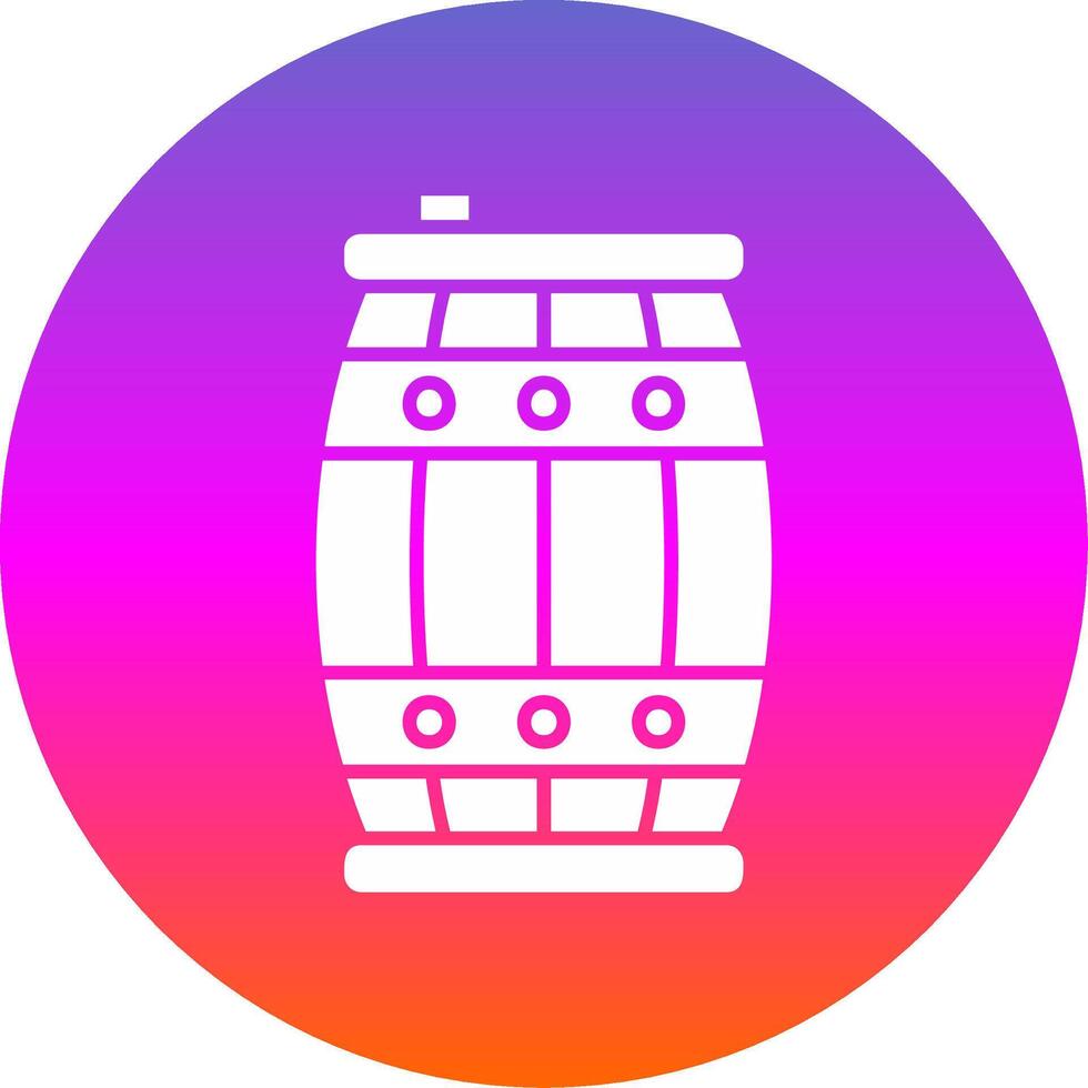 Barrel Glyph Gradient Circle Icon vector
