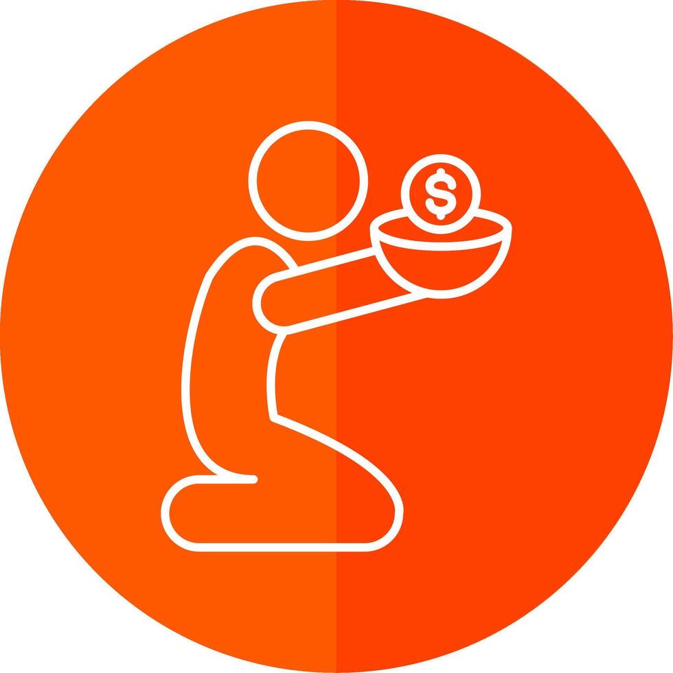 Poverty Line Red Circle Icon vector