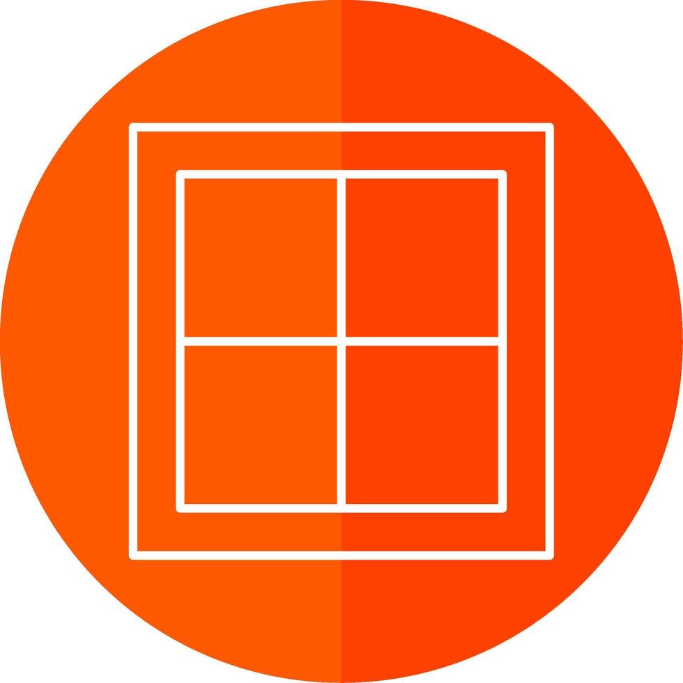 Window Line Red Circle Icon vector