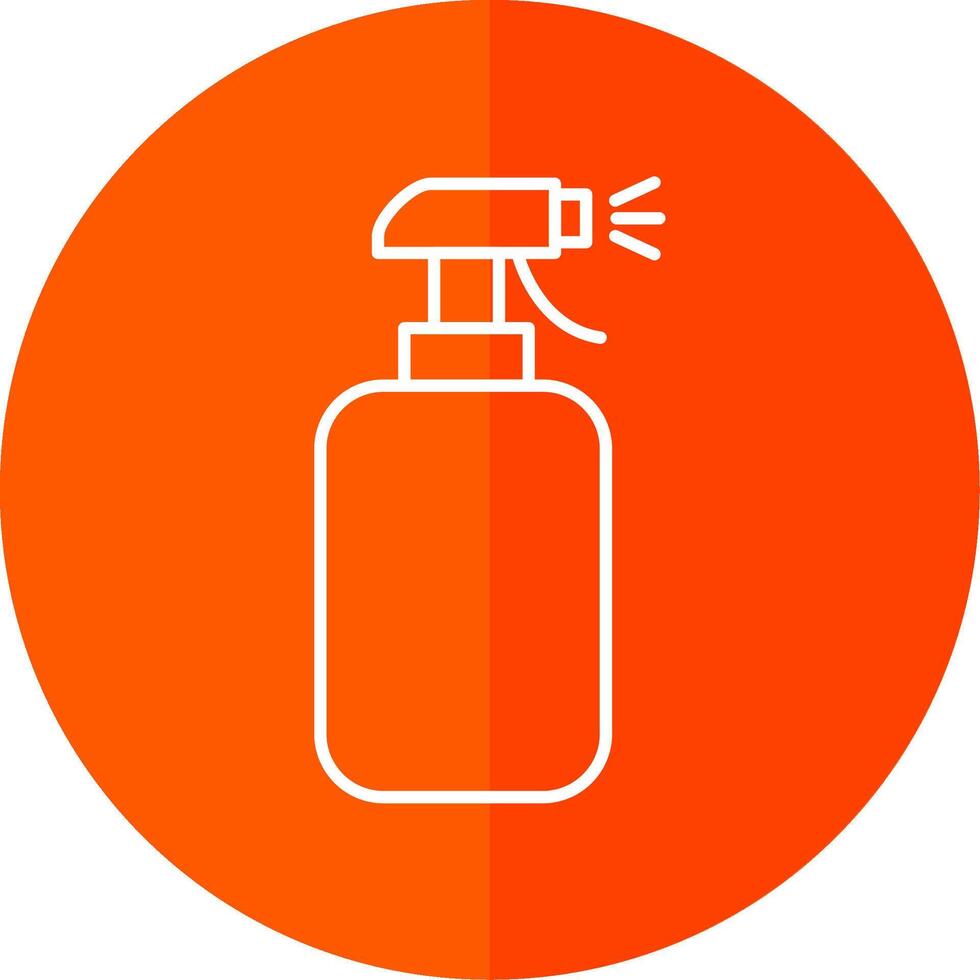 Cleaning Spray Line Red Circle Icon vector