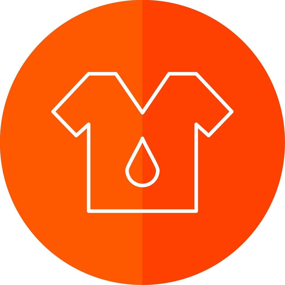 T Shirt Line Red Circle Icon vector