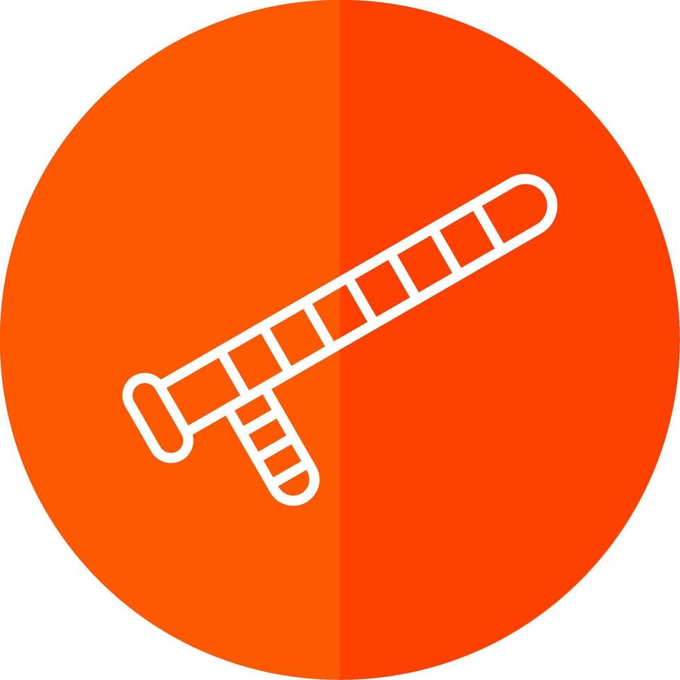 Baton Line Red Circle Icon vector