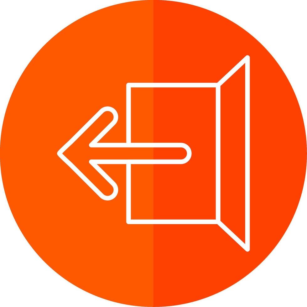 Logout Line Red Circle Icon vector