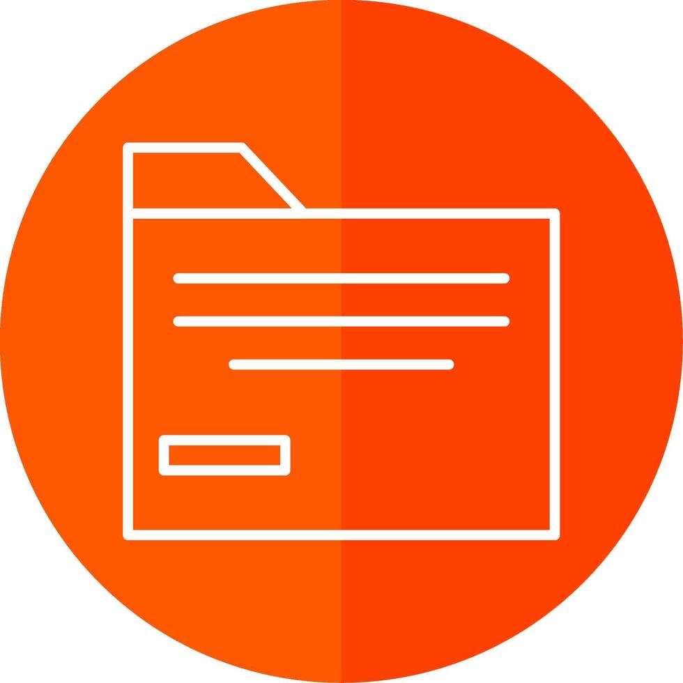 Folder Line Red Circle Icon vector